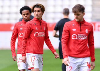 17 Keito NAKAMURA (sdr) during the Ligue 1 Uber Eats match between Reims and Nice at Stade Auguste Delaune on April 7, 2024 in Reims, France.(Photo by Philippe Lecoeur/FEP/Icon Sport)   - Photo by Icon Sport