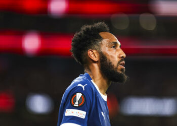 Pierre-Emerick AUBAMEYANG of Marseille during the UEFA Europa League Quarter-finals match between Benfica and Marseille at Estadio da Luz on April 11, 2024 in Lisbon, Portugal.(Photo by Johnny Fidelin/Icon Sport)   - Photo by Icon Sport