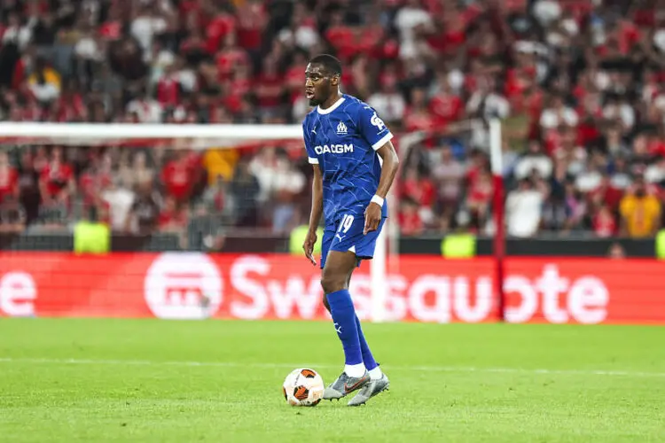 Geoffrey KONDOGBIA of Marseille during the UEFA Europa League Quarter-finals match between Benfica and Marseille at Estadio da Luz on April 11, 2024 in Lisbon, Portugal.(Photo by Johnny Fidelin/Icon Sport)   - Photo by Icon Sport