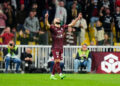 Georges MIKAUTADZE of Metz celebrates his goal during the Ligue 1 Uber Eats match betwen Metz and Lens at Stade Saint-Symphorien on April 12, 2024 in Metz, France.(Photo by Hugo Pfeiffer/Icon Sport)   - Photo by Icon Sport