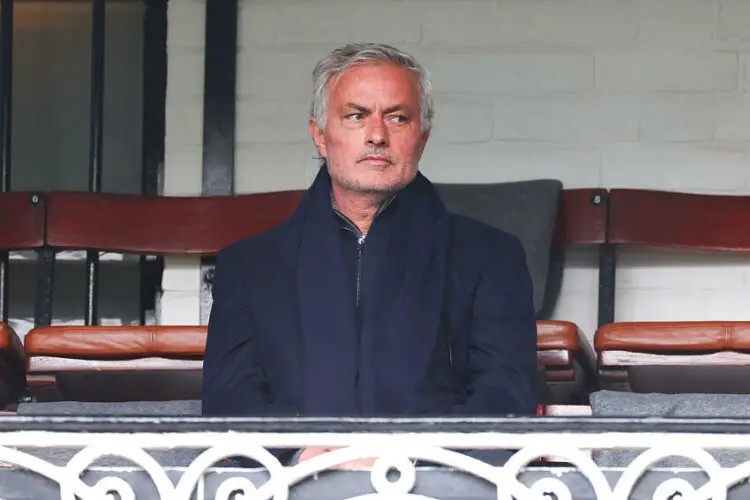 21st April 2024; Craven Cottage, Fulham, London, England; Premier League Football, Fulham versus Liverpool; Jose Mourinho sits in Craven Cottage before kick off Photo by Icon sport   - Photo by Icon Sport