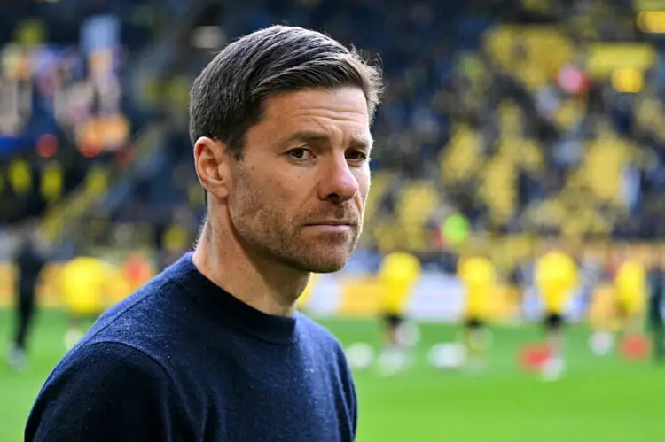 21 April 2024, North Rhine-Westphalia, Dortmund: Soccer: Bundesliga, Borussia Dortmund - Bayer Leverkusen, Matchday 30, Signal Iduna Park. Leverkusen coach Xabi Alonso comes to the stadium.IMPORTANT NOTE: In accordance with the regulations of the DFL German Football League and the DFB German Football Association, it is prohibited to use or have used photographs taken in the stadium and/or of the match in the form of sequential images and/or video-like photo series. Photo: Bernd Thissen/dpa Photo by Icon sport   - Photo by Icon Sport