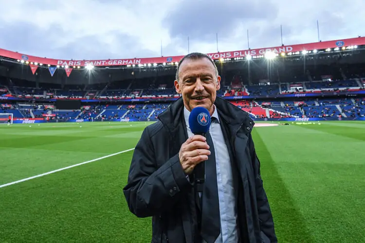 Michel Montana speaker of PSG during the Ligue 1 match between Paris Saint Germain and Stade Rennes at Parc des Princes on May 12, 2018 in Paris, . (Photo by Anthony Dibon/Icon Sport)   - Photo by Icon Sport