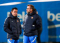 Xavi Hernandez et Oscar Hernandez avec le Barça - Photo by Icon Sport