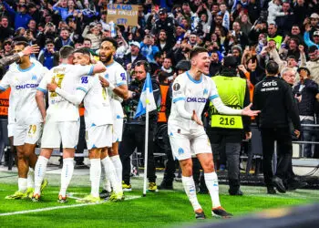 Quentin Merlin avec l'OM (Photo by Johnny Fidelin/Icon Sport)