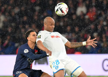 28 Andre AYEW (hac) during the Ligue 1 Uber Eats match between Paris and Le Havre at Parc des Princes on April 27, 2024 in Paris, France.(Photo by Anthony Bibard/FEP/Icon Sport)   - Photo by Icon Sport