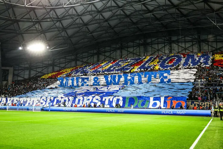 Les supporters de l'OM au Stade Orange Vélodrome de Marseille - Photo by Icon Sport