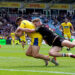 Clermont Auvergne's Joris Jurand scores the second try for his side during the EPCR Challenge Cup semi-final match at the Twickenham Stoop, London. Picture date: Saturday May 4, 2024.   - Photo by Icon Sport