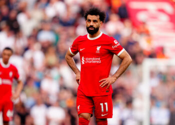 Salah avec le maillot de Liverpool Picture date: Sunday May 5, 2024.   - Photo by Icon Sport