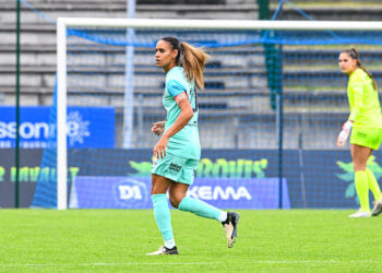 Maelle LAKRAR of Montpellier during the D1 Arkema match between Fleury and Montpellier at Stade Robert-Bobin on May 8, 2024 in Bondoufle, France.(Photo by Daniel Derajinski/Icon Sport)   - Photo by Icon Sport