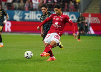 Kenny LALA of Brest during the Ligue 1 Uber Eats match between  Brest and Reims at Stade Francis-Le Ble on May 10, 2024 in Brest, France.(Photo by Eddy Lemaistre/Icon Sport)   - Photo by Icon Sport