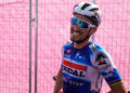 Alaphilippe Julian (Team Soudal - Quickstep) celebrates his victory after winning the 12th stage of the Giro D'Italia, tour of Italy cycling race, from Martinsicuro to Fano Italy, Thursday, May 16, 2024. Sport - cycling . (Photo by Marco Alpozzi/Lapresse)   - Photo by Icon Sport