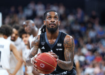 Paris Lee of LDLC ASVEL Villeurbanne during the Betclic Elite Playoffs Semi Final match between Paris and Lyon Villeurbanne at Adidas Arena on May 25, 2024 in Paris, France.(Photo by Icon Sport/Icon Sport)   - Photo by Icon Sport