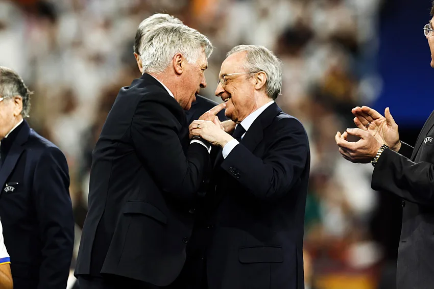 Real Madrid : Le casse-tête Ancelotti…   Florentino Pérez se creuse la tête pour la Coupe du Monde des Clubs thumbnail