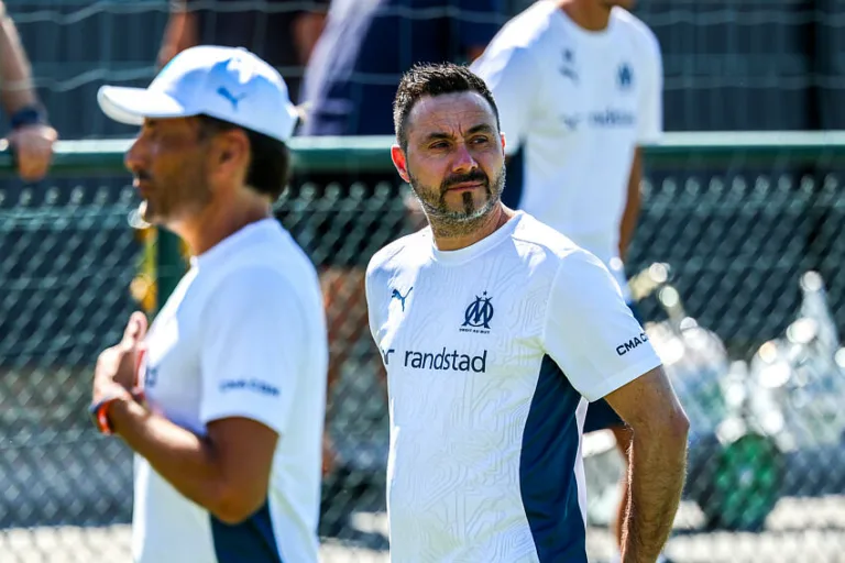 Roberto De Zerbi avec l'OM