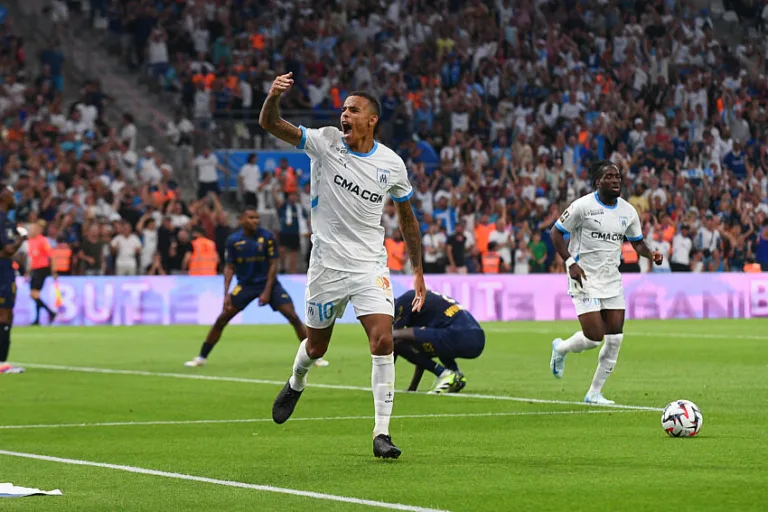 Mason Greenwood avec l'OM contre Reims au Vélodrome
