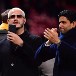DJ Snake et Nasser Al-Khelaifi en 2019 à Manchester pour voir United / PSG