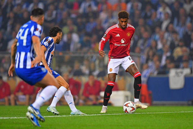 Marcus Rashford avec Manchester United