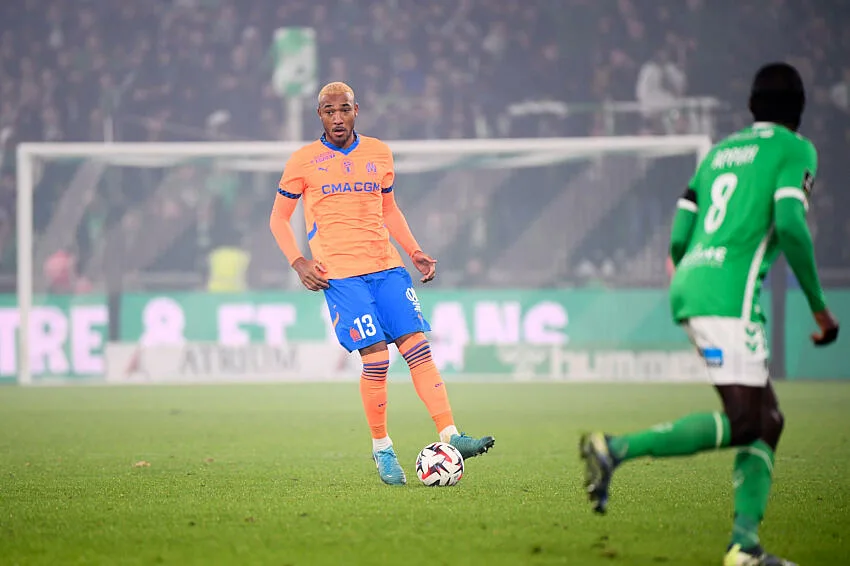 Derek Cornelius (OM) face à Saint-Étienne