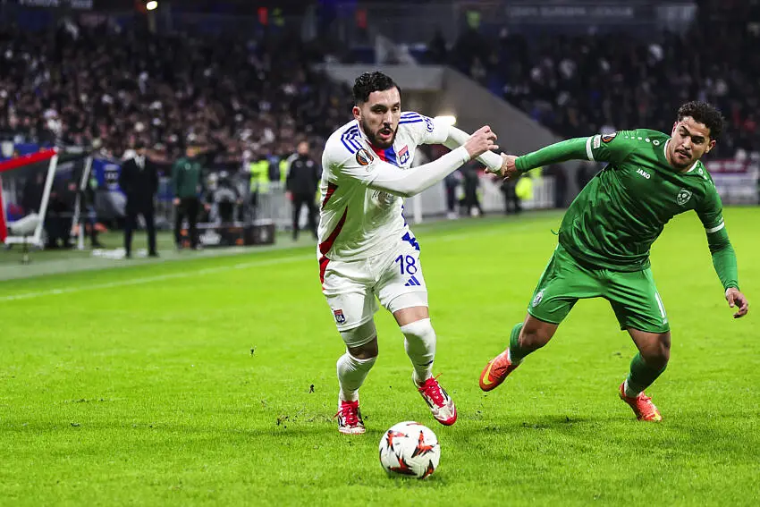 Rayan Cherki lors d'OL / Ludogorets