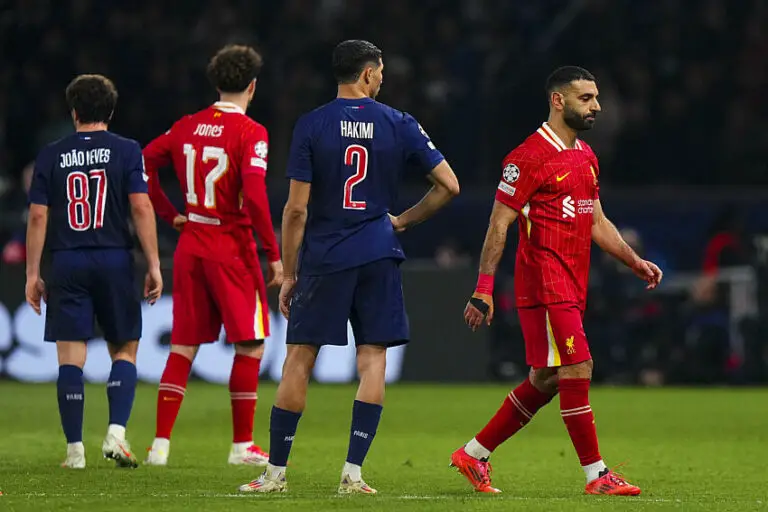 Mohamed Salah avec Liverpool contre le PSG