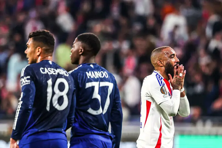 Alexandre Lacazette lors d'OL / Manchester United