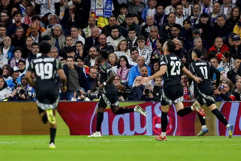 Bukayo Saka avec Arsenal contre le Real Madrid