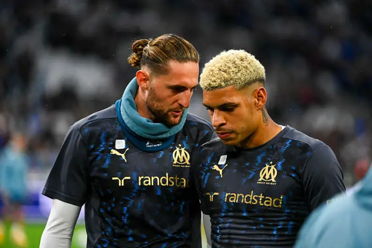 Adrien Rabiot et Luis Henrique avec l'OM à l'entraînement