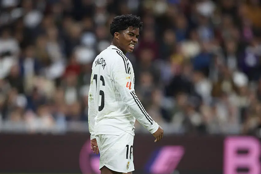Endrick avec le Real Madrid face à Bilbao