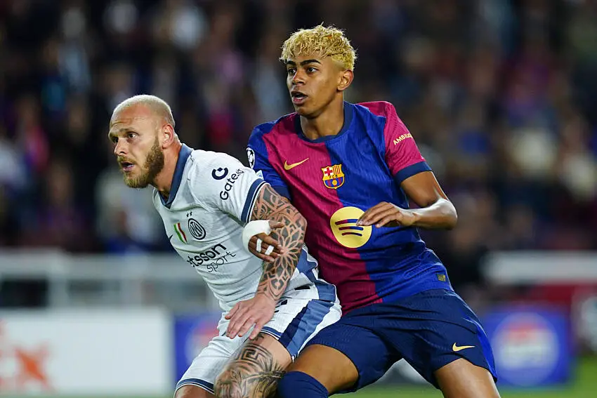Lamine Yamal lors de Barça / Inter Milan