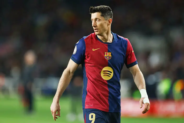 Robert Lewandowski avec le Barça