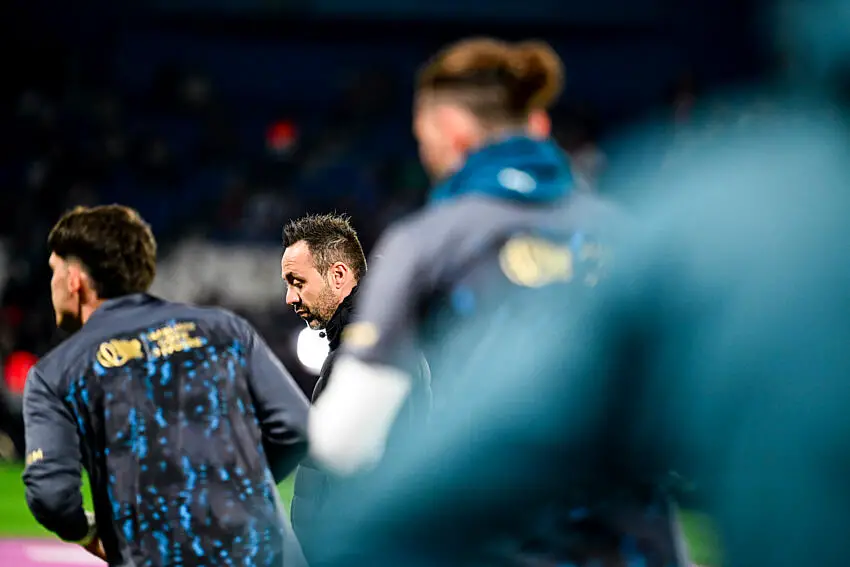 Roberto De Zerbi avec l'OM