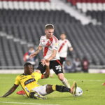Franco Mastantuono avec River Plate face au SC Barcelona