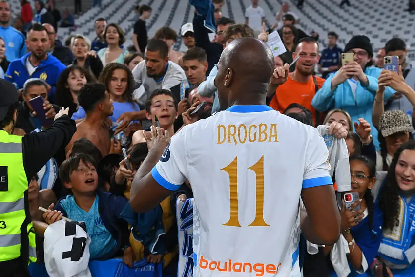 Didier Drogba lors des 125 ans de l'OM