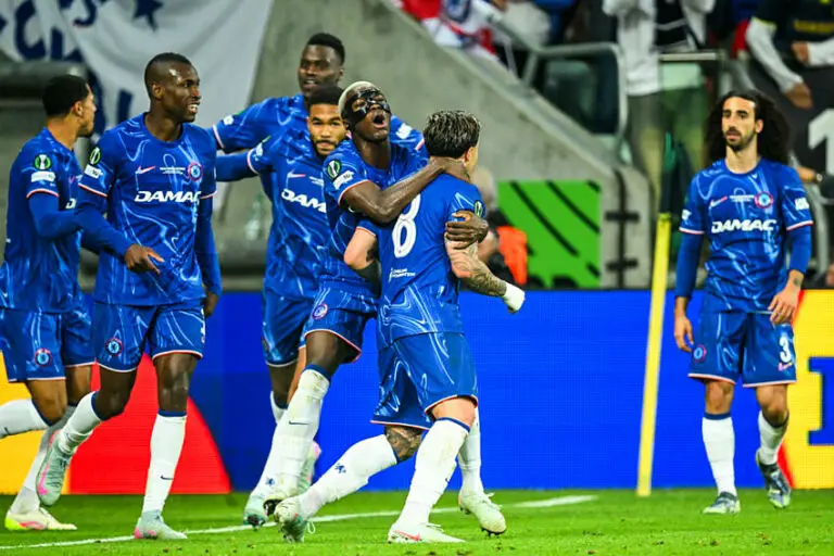 Enzo Fernandez lors de Chelsea - Betis après son égalisation