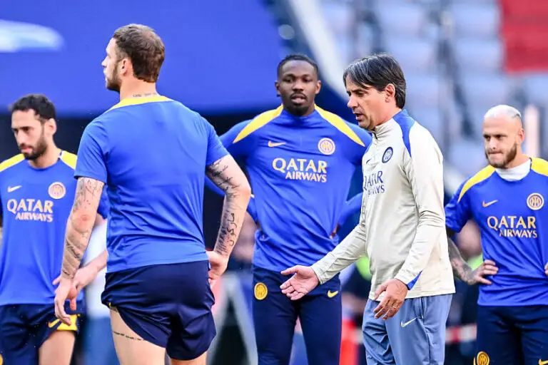 Simone Inzaghi avec l'Inter Milan