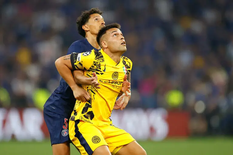 Lautaro Martinez lors de PSG / Inter Milan