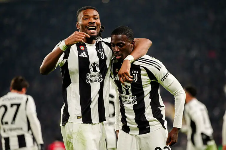 Khephren Thuram et Timothy Weah avec la Juve