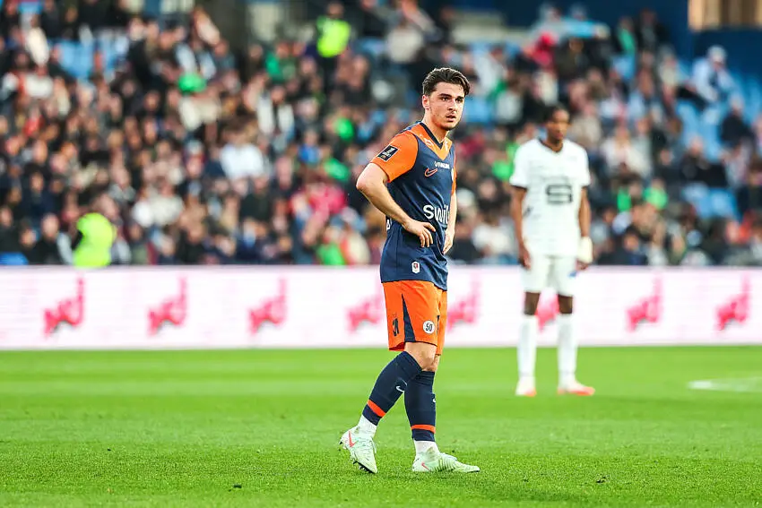 Joris Chotard avec le MHSC contre Rennes