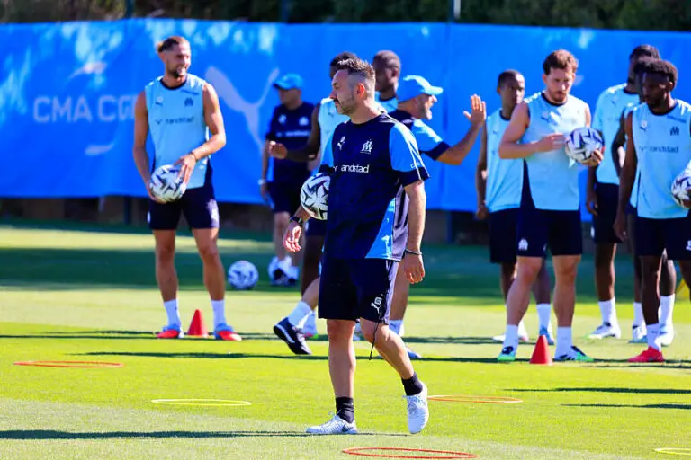 Roberto de Zerbi avec l'OM, ce 16 juillet 2025
