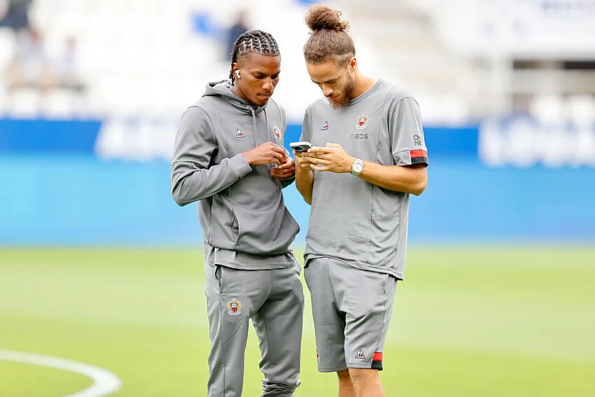 Billal Brahimi et Hicham Boudaoui avec l'OGC Nice
