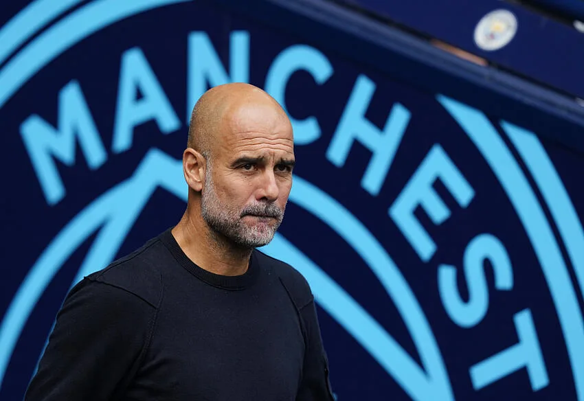 Pep Guardiola avec Manchester City