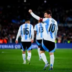 Lionel Messi avec l'Argentine contre le Venezuela
