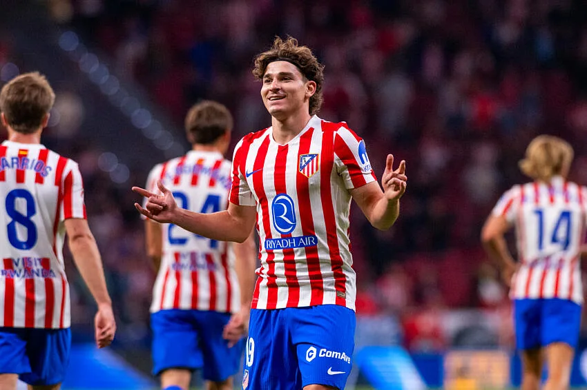 Julian Alvarez avec l'Atlético Madrid contre le Rayo