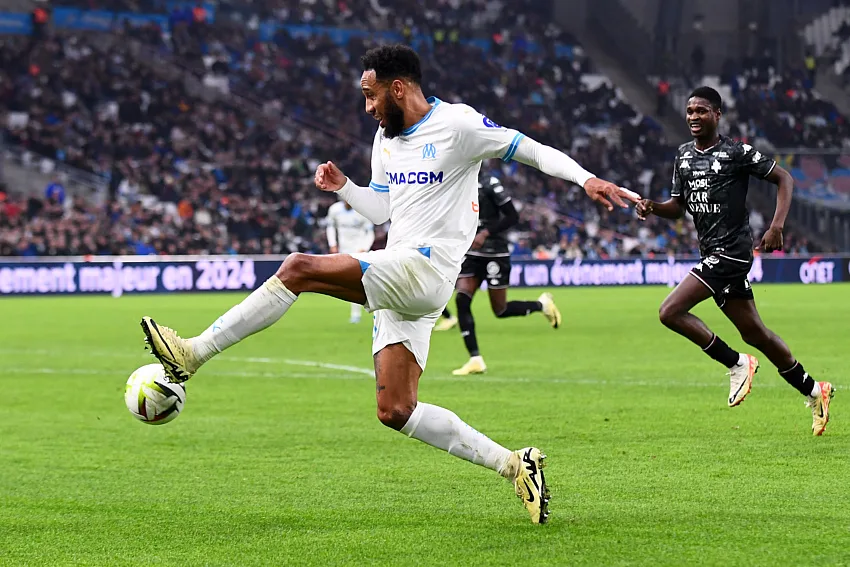 Aubameyang lors d'OM FC Metz en 2024