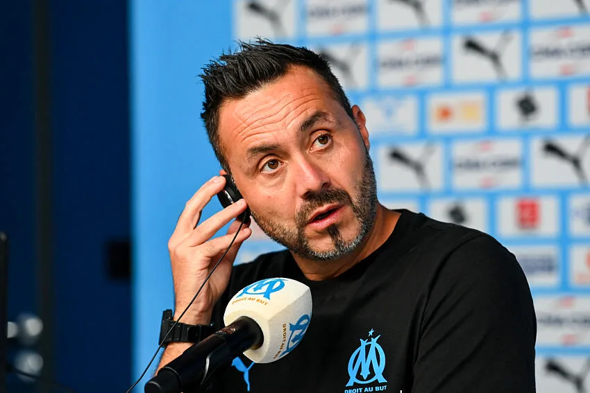 Roberto De Zerbi avec l'OM