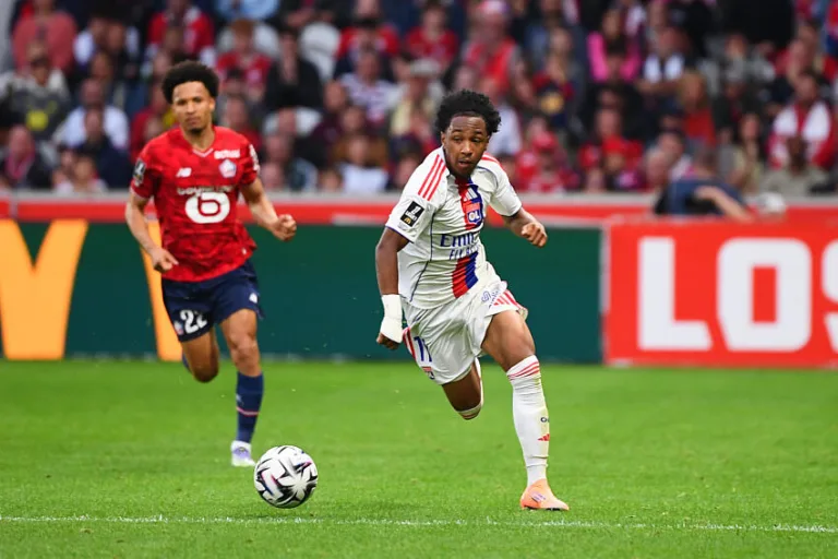 Malick Fofana avec l'OL contre le LOSC