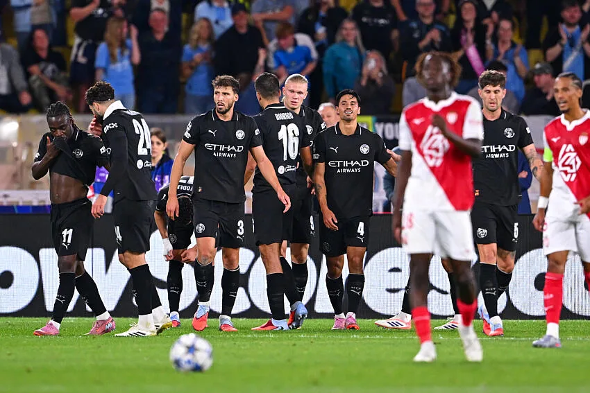 Erling Haaland avec Man City contre Monaco