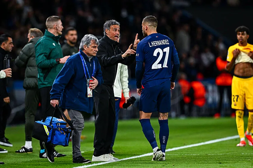 Luis Enrique et Lucas Hernandez au PSG
