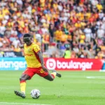 Deiver Machado avec le RC Lens contre l'OL